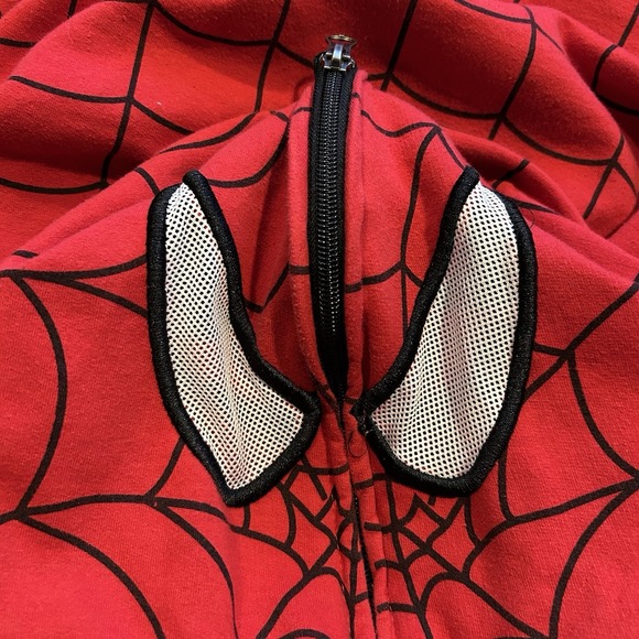 Marvel Spider-Man Hoodie Men's Cosplay Costume Zip Up Hooded Sweatshirt Large - Picture 5 of 5